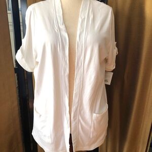 Croft&Barrow Front Pockets White Cotton Coverlet